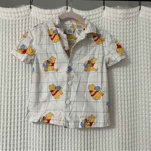 Winnie The Pooh Short-Sleeve Button-Up Shirt